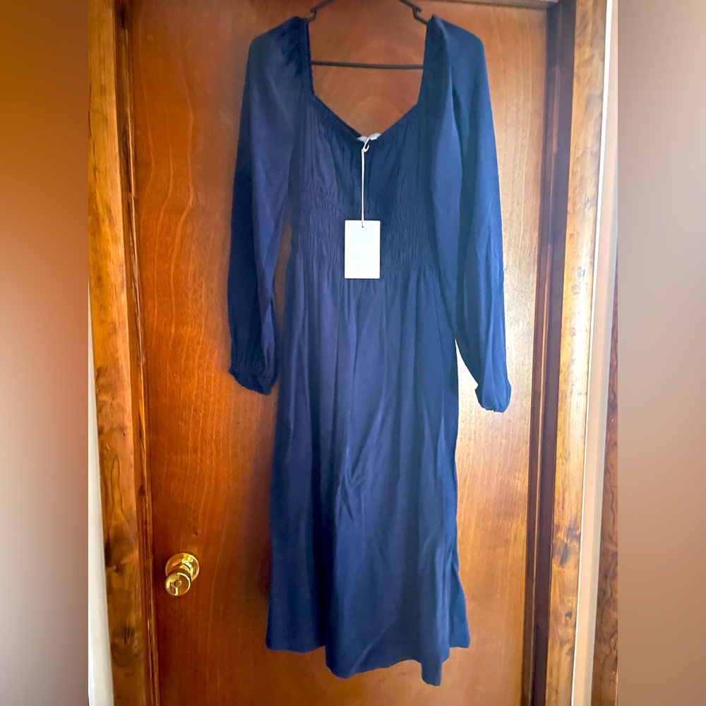 Hill House Jasmine dress navy M NWT
